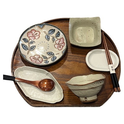 漫生活老板娘 春暖花开 一人食套装高档月子中心专用餐盘托盘组合