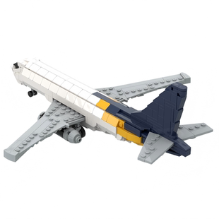 国产MOC波音737-200航空飞机模型1：100益智拼装积木玩具摆件男孩