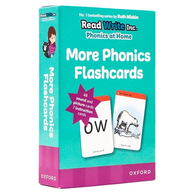 牛津自然拼读闪卡音节学习 英文原版Read Write Inc. Phonics: Home More Phonics Flashcards 3-6岁儿童英语早教启蒙高效英语字卡