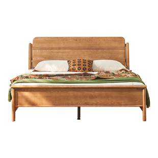 一林半舍白蜡木全实木床榫卯结构现代简约原木主卧1.8双人大床