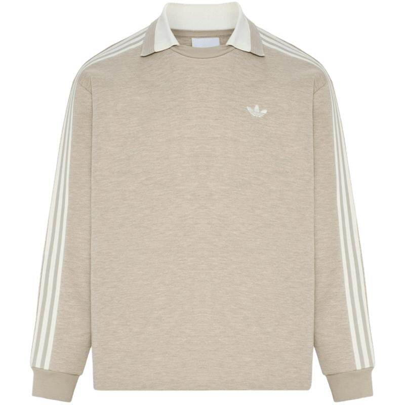 adidas阿迪达斯三叶草男子橄榄球风运动长袖POLO衫KZ0490