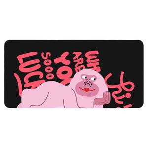 大熊卡通简约电竞护腕超大鼠标垫电脑书桌垫学生游戏防滑桌垫