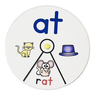 英语phonics自然拼读CVC元辅音单词卡片圆转盘玩具桌游戏diy教具