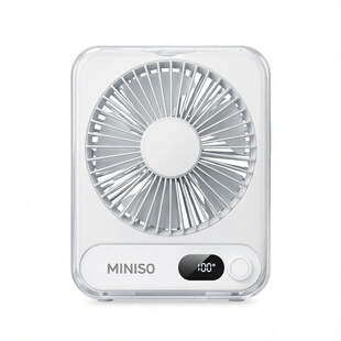 【2026新款】名创优品桌面风扇手持小风扇小型静音超强力电风扇usb风扇宿舍办公室桌面充电迷你便携式随身