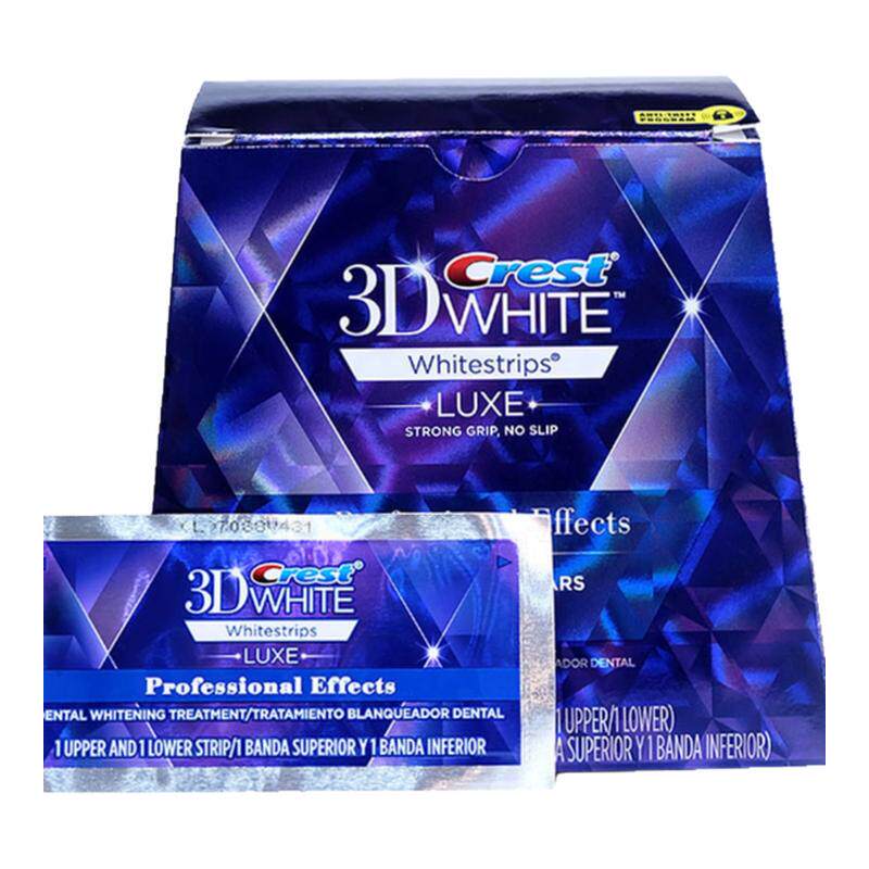 佳洁士炫白牙贴美国版crest 3d white加强快速效牙齿去黄(拆盒)