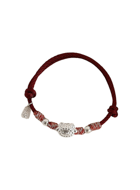 足银999马年本命年小羊红绳手链