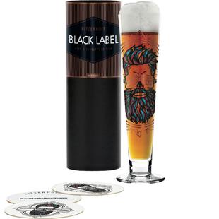 德国RITZENHOFF瑞森哈夫黑标皮尔森杯水晶玻璃啤酒杯高档创意礼品