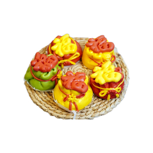 今月福袋钱袋造型果蔬豆沙包年货早餐半成品加热即食中式手工面点