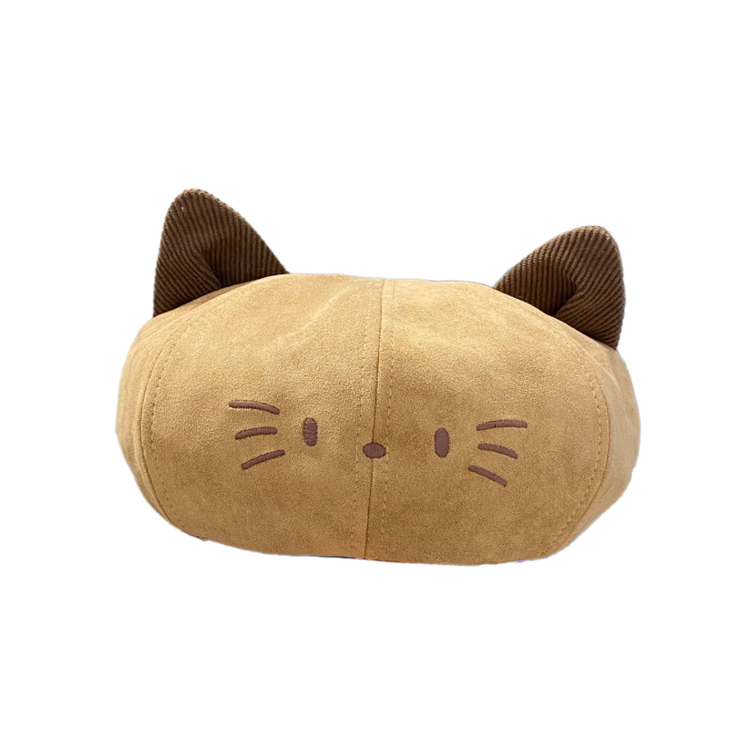 卡通可爱猫咪耳朵贝雷帽女春秋