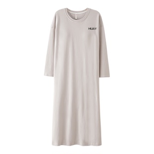 超长睡裙到脚踝春秋高个子加长版全身一体秋冬长款长袖纯棉女睡衣