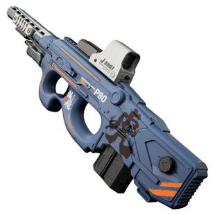 国潮张飞P90儿童玩具枪awm电动连发软飞片发射器M416软弹冲锋枪男