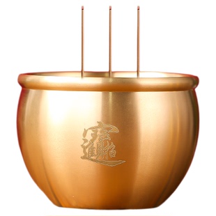 纯黄铜招财百福香炉居家聚财供佛线香盘香炉供佛檀香香薰炉焚香炉