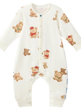 Babycare小柔风偏襟直襟分阶爬服