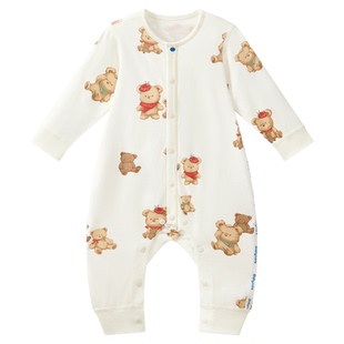 Babycare婴儿衣服连体衣小柔风爬服