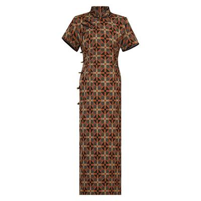 印花日常旗袍莹杉新中式复古