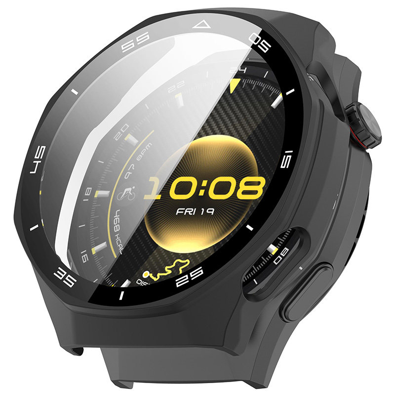 适用于华为gt6pro保护壳WATCHGT6钢化壳膜一体GT5pro全屏覆盖透明防摔刻度款gt5表套gt4智能运动手表46mm配件