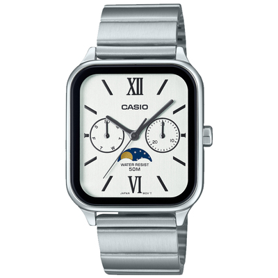 卡西欧小方块手表男女指针月相