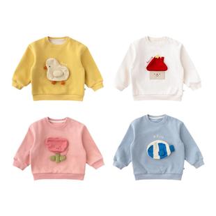 YOUGE幼歌 婴幼儿冬季卡通造型卫衣萌趣可爱亲肤舒适保暖上衣潮