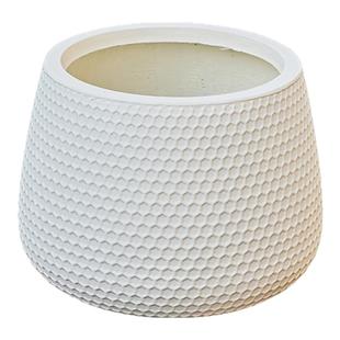 掬涵北欧简约镁泥半手工花盆大型植物龟背竹绿植室内客厅阳台装饰