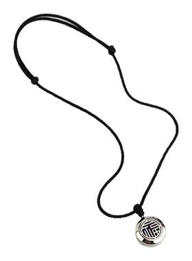 原创福字精油香薰吊坠钛钢吊坠女