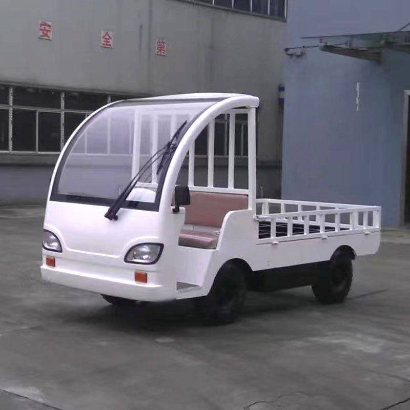 电动平板车3吨弧形搬运车四轮拉货电动板车养殖场车间转运搬运车