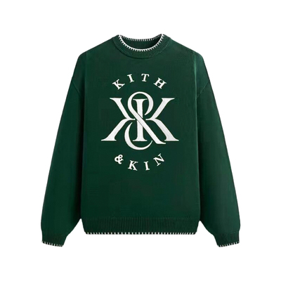 Kith纯色缝制基础款圆领毛衣