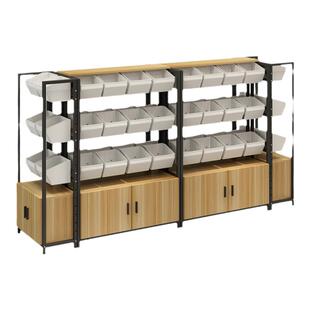 散称零食货架超市展示架单面双面便利店小食品盒子中岛组合展示架