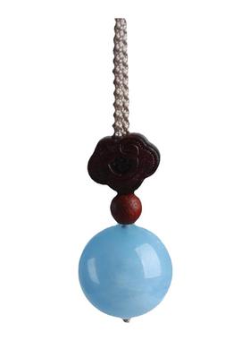 男女士天然水晶海蓝宝吊坠项链