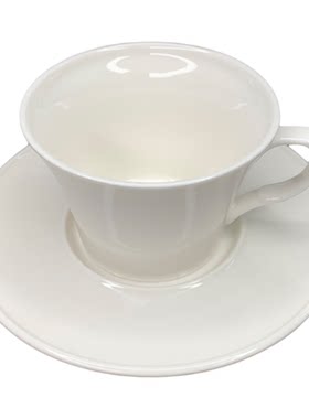 白色陶瓷束腰咖啡杯碟套装