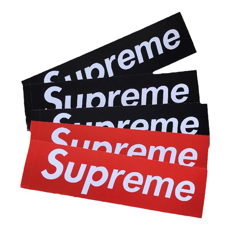 红黑经典supreme BOX LOGO潮牌贴纸贴画行李箱摩托车电脑笔记本贴