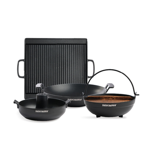 星川MKWAY户外炉具锅具套装便携吊锅火锅干锅烤盘露营野炊万能锅