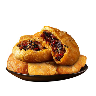 黄山烧饼安徽特产蟹壳梅干菜扣肉酥饼早餐饼干休闲零食糕点茶小吃