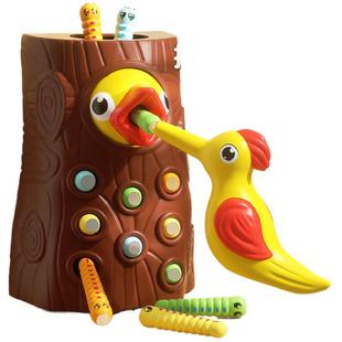 幼儿童益智早教宝宝钓鱼1一2两3三岁半男童啄木鸟玩具捉虫女男孩