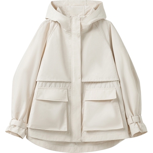 播商场同款连帽工装短外套女春秋新款户外穿搭上衣BDS1WD1162