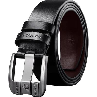 稻草人皮带男士真皮潮流时尚休闲