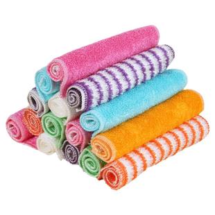 韩国彩色竹炭抹布竹纤维洗碗巾不沾油洗碗布不掉毛双层加厚18*23