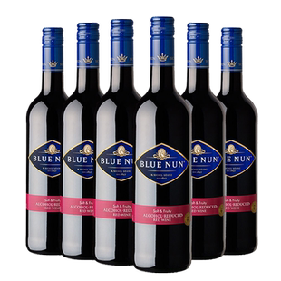 无醇葡萄酒德国进口蓝仙姑脱醇红葡萄酒0.6度无酒精红酒干红0度酒