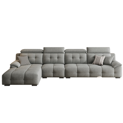 凯佑2025新款现代奶油风简约贵妃沙发意式轻奢雪尼尔棉麻布艺沙发