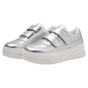 星期六小白鞋女款2025春季新款5CM厚底增高板鞋魔术贴运动休闲鞋