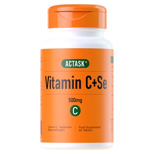 英国进口Actask维生素C+硒双效支持免疫力美白VC1000mg维他命