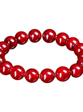 天然朱砂原石朱砂珠天然原矿透光