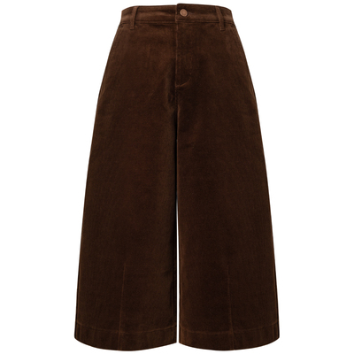 MOORING泊复古灯芯绒七分裤阔腿裤高腰秋冬直筒裤小个子裤子穿搭