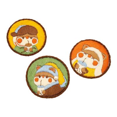 哈尼胸针刺绣diy不织布