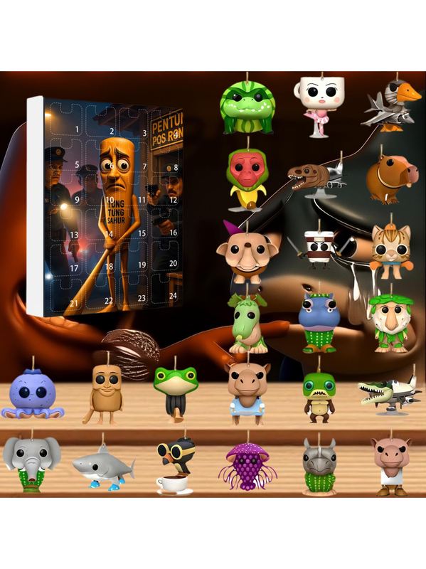 Tung Tung Sahur外国山海经亚克力挂件戳戳乐儿童惊喜盲盒洞洞乐