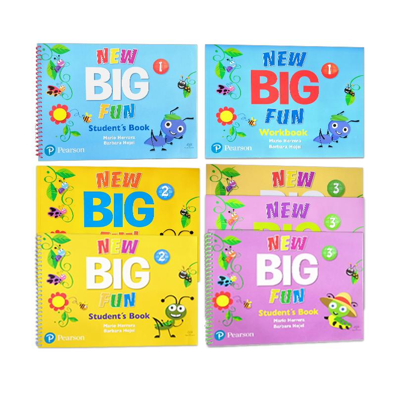 【原版正品】big fun教材原版进口new big fun培生朗文幼儿英语教材1 2 3级别学生套装少儿英语英语培训教材儿童英语启蒙书
