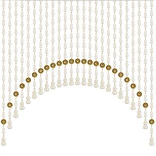 桃木葫芦门帘铜钱卧室卫生间客厅弧形门对门对冲隔断帘珠帘免打孔