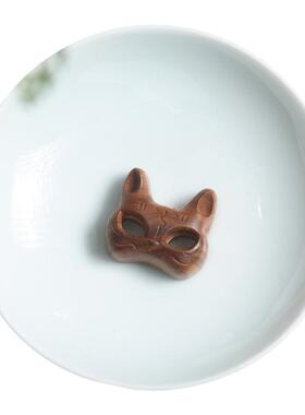 老山檀香狐狸面具diy项链配饰