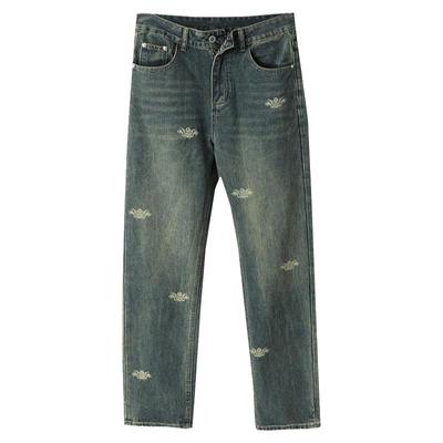 牛仔裤男长裤宽松直筒水洗秋季