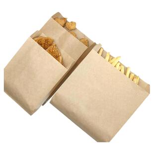 华信天诚 防油纸袋 小吃手抓饼肉夹馍薯条炸鸡袋300个食品包装袋