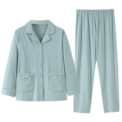 睡衣女士春秋款纯棉长袖家居服